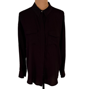 Rock & Republic Black Button-Up Blouse